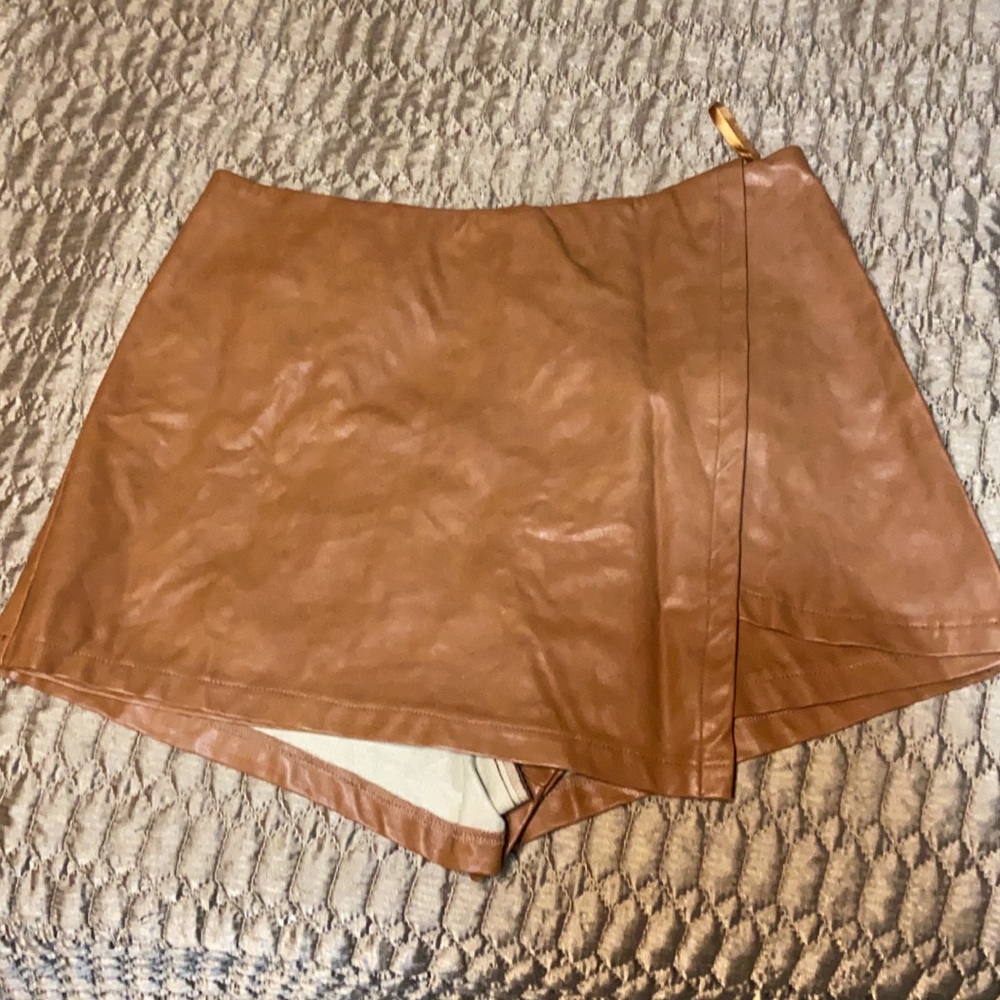 Leather Skort